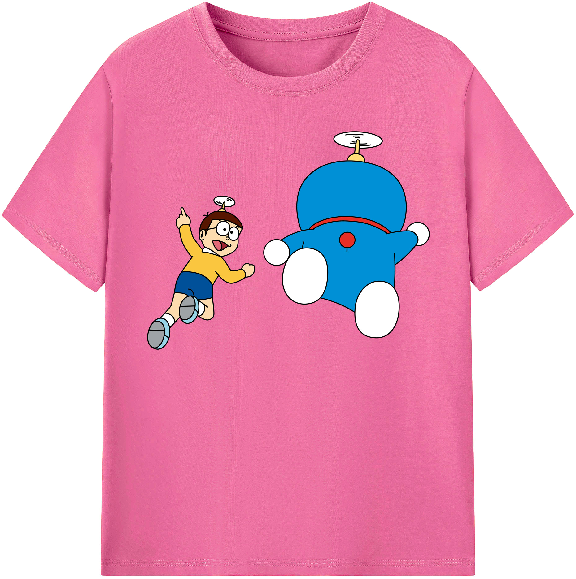 （画像用） ドラえもん 野比 のび太 Doraemon Nobita Nobi レディースカジュアルプリントTシャツ（綿100％）